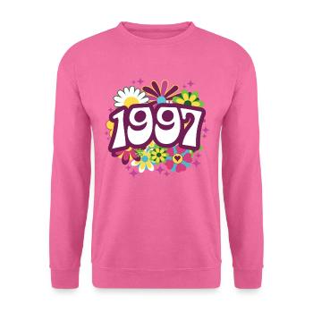 1997 30-jähriges Jubiläum Vintage Woman Flowers - Unisex Pullover - Pink - Vorne