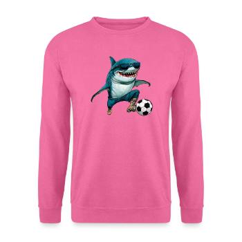 Fussball Hai Fisch - Unisex Pullover - Pink - Vorne