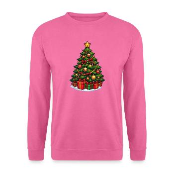 Weihnachtsbaum mit Ornamentenglanz - Unisex Pullover - Pink - Vorne