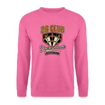Darts Shirt, 26 Club, You're Welcome  - Unisex Pullover - Pink - Vorne