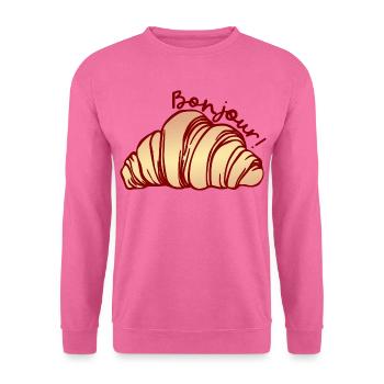 Hallo französischer Halbmond - Unisex Pullover - Pink - Vorne