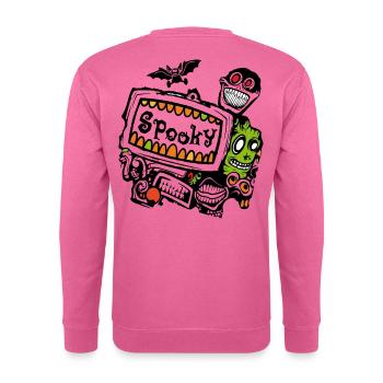 Spooky Monster Halloween - Unisex Pullover - Pink - Hinten