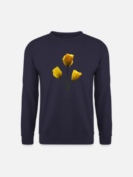 gelbe Mohnblumen gelber Mohn - Unisex Pullover - Navy