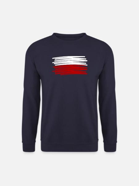 Polen Polska Fahne painted gemalt - Unisex Pullover - Navy