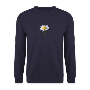 Margeriten Margerite Gänseblümchen - Unisex Pullover - Navy - Vorne - Alina (178cm) & Michal (187cm)
