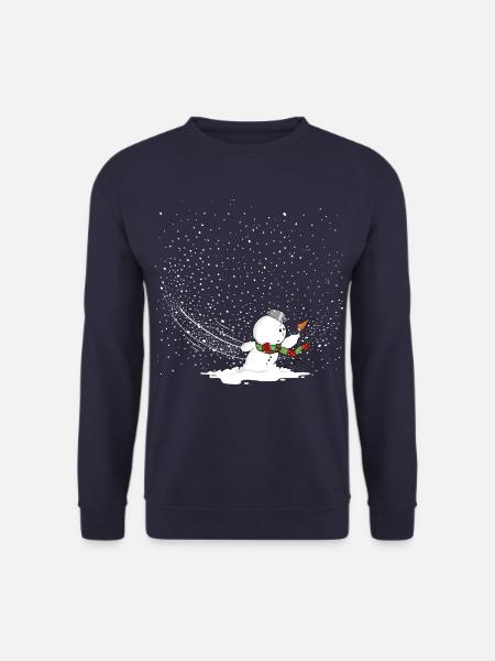 Schneemann im Sturm - Unisex Pullover - Navy