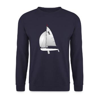 420er Riss - Unisex Pullover - Navy - Vorne - Alina (178cm) & Michal (187cm)