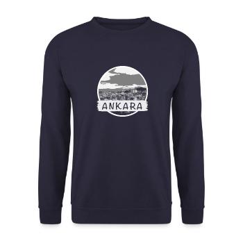 Ankara City - Unisex Pullover - Navy - Vorne - Alina (178cm) & Michal (187cm)