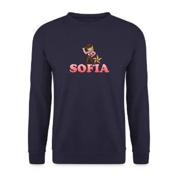 Sofia - Unisex Pullover - Navy - Vorne - Alina (178cm) & Michal (187cm)