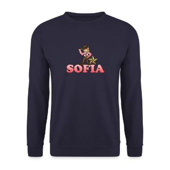 Sofia - Unisex Pullover - Navy - Vorne - Alina (178cm) & Michal (187cm)