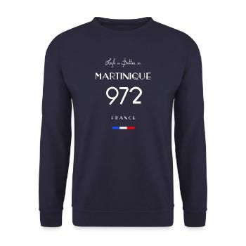 Das Leben ist besser MARTINIQUE Ausgabe 972 - Unisex Pullover - Navy - Vorne - Alina (178cm) & Michal (187cm)
