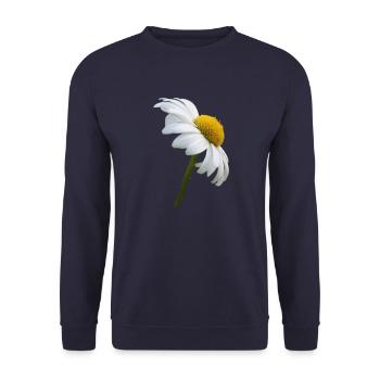 Margerite Gänseblume - Unisex Pullover - Navy - Vorne - Alina (178cm) & Michal (187cm)