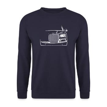 Aurus Dubai weiß - Unisex Pullover - Navy - Vorne - Alina (178cm) & Michal (187cm)