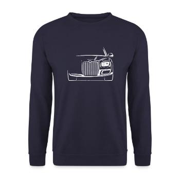 Aurus Dubai weiß - Unisex Pullover - Navy - Vorne - Alina (178cm) & Michal (187cm)