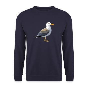 Möwe - Unisex Pullover - Navy - Vorne - Alina (178cm) & Michal (187cm)