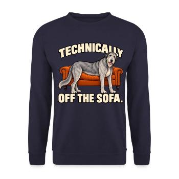 Wolfhound Sofa Regeln - Unisex Pullover - Navy - Vorne - Alina (178cm) & Michal (187cm)