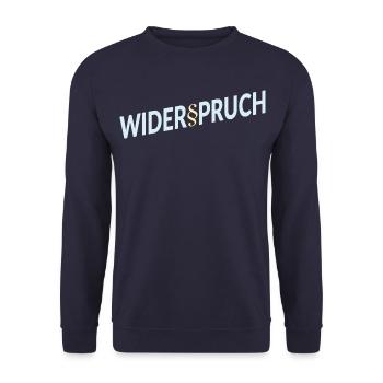 Jura Rechtsanwalt Widerspruch - Unisex Pullover - Navy - Vorne - Alina (178cm) & Michal (187cm)