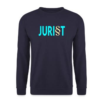 Jurist Paragraf Jura - Unisex Pullover - Navy - Vorne - Alina (178cm) & Michal (187cm)