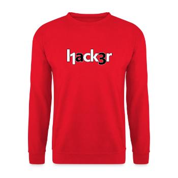 Hacker - Unisex Pullover - Rot - Vorne - Alina (178cm) & Michal (187cm)
