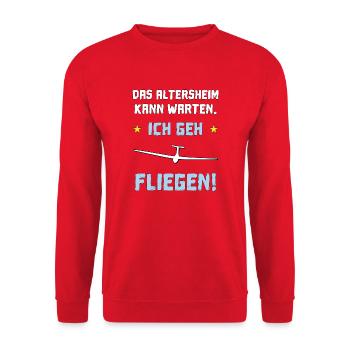 das altersheim kann warten - Unisex Pullover - Rot - Vorne - Alina (178cm) & Michal (187cm)