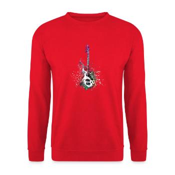 Musik Bassgitarre - Unisex Pullover - Rot - Vorne - Alina (178cm) & Michal (187cm)