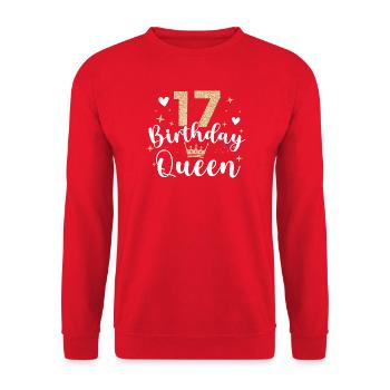 17.Geburtstag Königin 17 Jahre Siebzehn - Unisex Pullover - Rot - Vorne - Alina (178cm) & Michal (187cm)