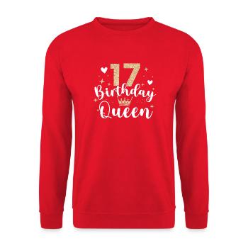 17.Geburtstag Königin 17 Jahre Siebzehn - Unisex Pullover - Rot - Vorne - Alina (178cm) & Michal (187cm)