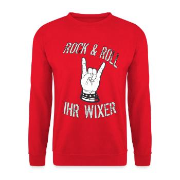 Ihr Wixer - Unisex Pullover - Rot - Vorne - Alina (178cm) & Michal (187cm)