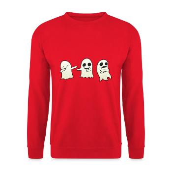 Dancing Ghost - Unisex Pullover - Rot - Vorne - Alina (178cm) & Michal (187cm)