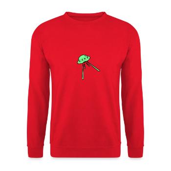 Raumschiff - Unisex Pullover - Rot - Vorne - Alina (178cm) & Michal (187cm)