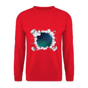 Matrix wirbelstrom bricht aus - Unisex Pullover - Rot - Vorne - Alina (178cm) & Michal (187cm)