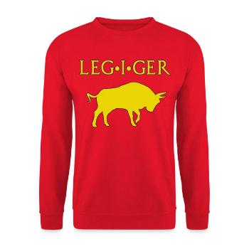 LEGIO I GERMANICA ROMA ROM SOLDAT SPQR - Unisex Pullover - Rot - Vorne - Alina (178cm) & Michal (187cm)