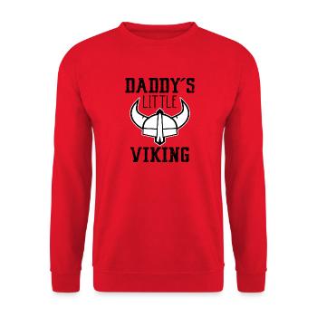 dad daddy´s little viking wikinger baby kinder - Unisex Pullover - Rot - Vorne - Alina (178cm) & Michal (187cm)