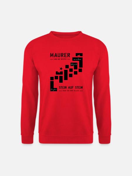 Maurer Hochbau Steinmetz - Unisex Pullover - Rot