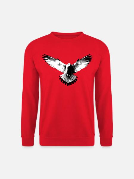 Falke schwarzweiß - Unisex Pullover - Rot