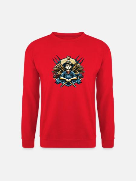 Junge vom Dorf Logo - Unisex Pullover - Rot