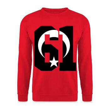 Trabzon 61 Türkiye - Unisex Pullover - Rot - Vorne - Alina (178cm) & Michal (187cm)