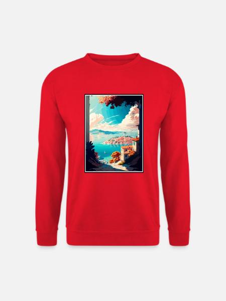 Split Kroatien Vintage Reiseposter WPA Souvenir - Unisex Pullover - Rot