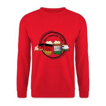 Prostfreudige Bierfreunde Indien - Unisex Pullover - Rot - Vorne - Alina (178cm) & Michal (187cm)