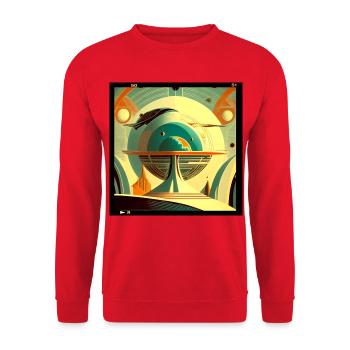 Planet neu erfunden - Unisex Pullover - Rot - Vorne - Alina (178cm) & Michal (187cm)