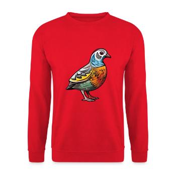 Rebhuhn Niedliche Karikatur Kawaii Aquarell Tier Pe - Unisex Pullover - Rot - Vorne - Alina (178cm) & Michal (187cm)