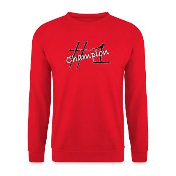 Champion#1 - Unisex Pullover - Rot - Vorne - Alina (178cm) & Michal (187cm)