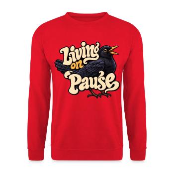 Amsel - Unisex Pullover - Rot - Vorne - Alina (178cm) & Michal (187cm)