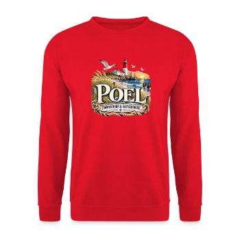 POEL Timmendorf Ostseebrise - Unisex Pullover - Rot - Vorne - Alina (178cm) & Michal (187cm)