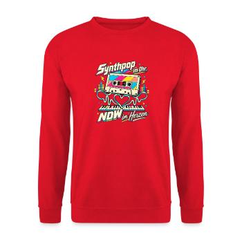 Synthpop NDW Neue Deutsche Welle Fan 80er Musik - Unisex Pullover - Rot - Vorne - Alina (178cm) & Michal (187cm)