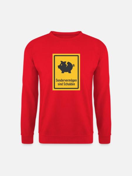 Sondervermögen sind Schulden Satire - Unisex Pullover - Rot