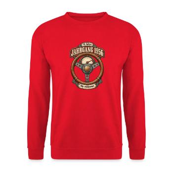 Jahrgang 1956 Nie restauriert - Unisex Pullover - Rot - Vorne - Alina (178cm) & Michal (187cm)
