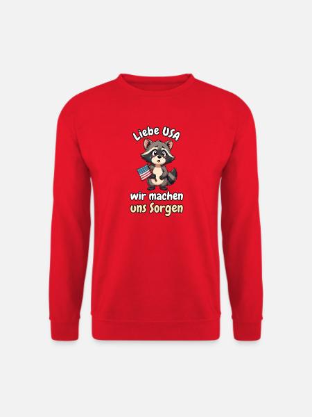 Liebe USA, wir machen uns Sorgen - Unisex Pullover - Rot