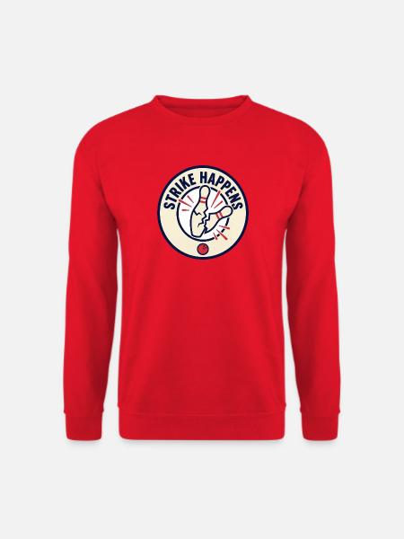 Strike Happens – Bowling-Humorabzeichen - Unisex Pullover - Rot