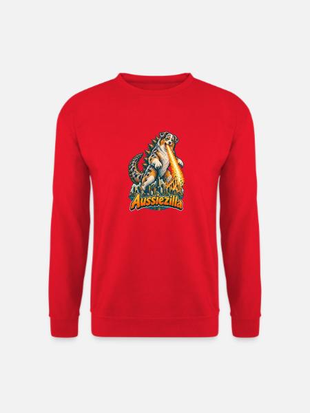 Aussiezilla – lustige australische Schäferhund-Mutter - Unisex Pullover - Rot
